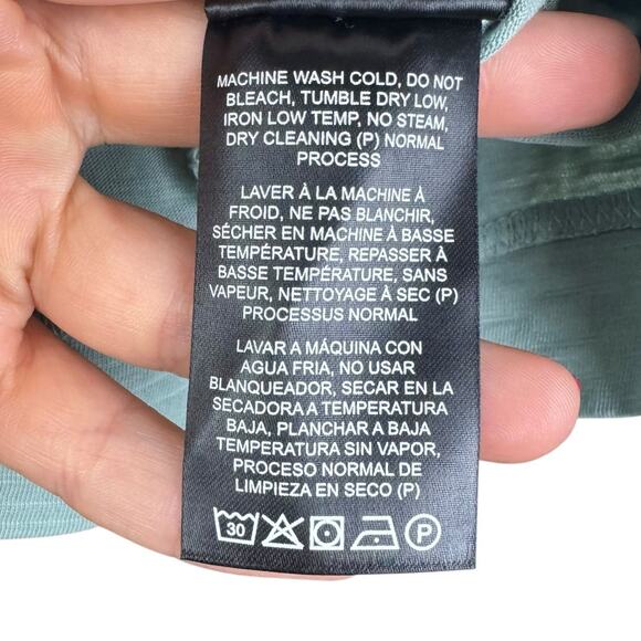 Kuhl Shilo Light Blue Crochet Shoulder Short Cap Sleeve Round Neckline Soft Top - Picture 12 of 12